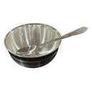 999 Pure Silver Hallmarked 180ml Bowl & Spoon for Kids - Designer Set