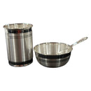 999 Pure Silver Hallmarked 250ml Glass, 180ml Bowl & Spoon for Kids - Designer Set