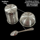 999 Pure Silver Hallmarked 150ml Glass, 120ml Bowl & Spoon Set for Kids - Designer Set