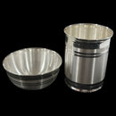 999 Pure Silver Hallmarked 150ml Glass & 120ml Bowl Set - Designer Set