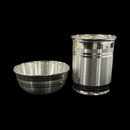 999 Pure Silver Hallmarked 150ml Glass & 120ml Bowl Set - Designer Set
