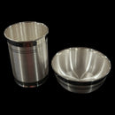 999 Pure Silver Hallmarked 250ml Glass & 180ml Bowl Set - Designer Set