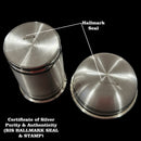 999 Pure Silver Hallmarked 150ml Glass & 120ml Bowl Set - Designer Set