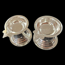 925 Sterling Silver Hallmarked One Star Diya (Kundulu / Vilakku) Pair