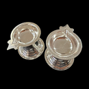 925 Sterling Silver Hallmarked One Star Diya (Kundulu / Vilakku) Pair