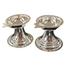 925 Sterling Silver Hallmarked One Star Diya (Kundulu / Vilakku) Pair