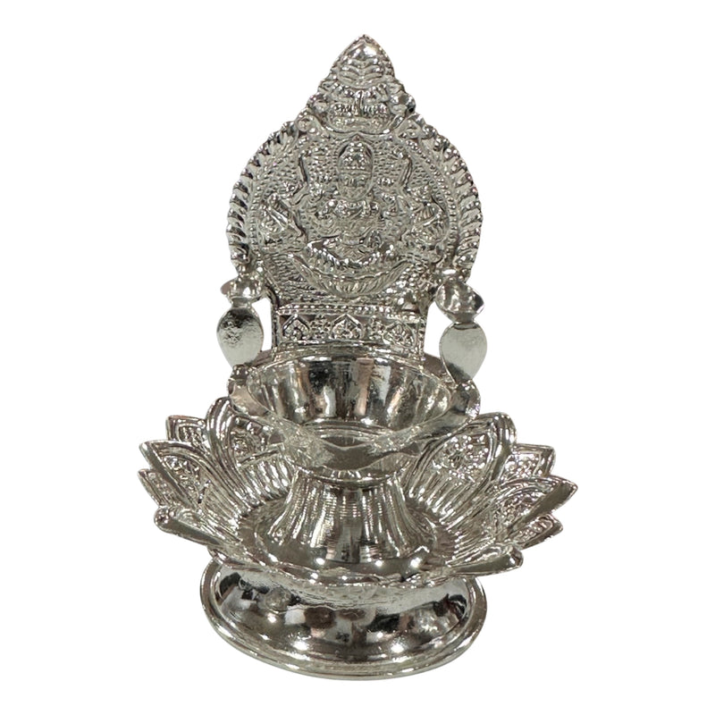 925 Sterling Silver Hallmarked Lotus Kamakshi Deepak (Diya)