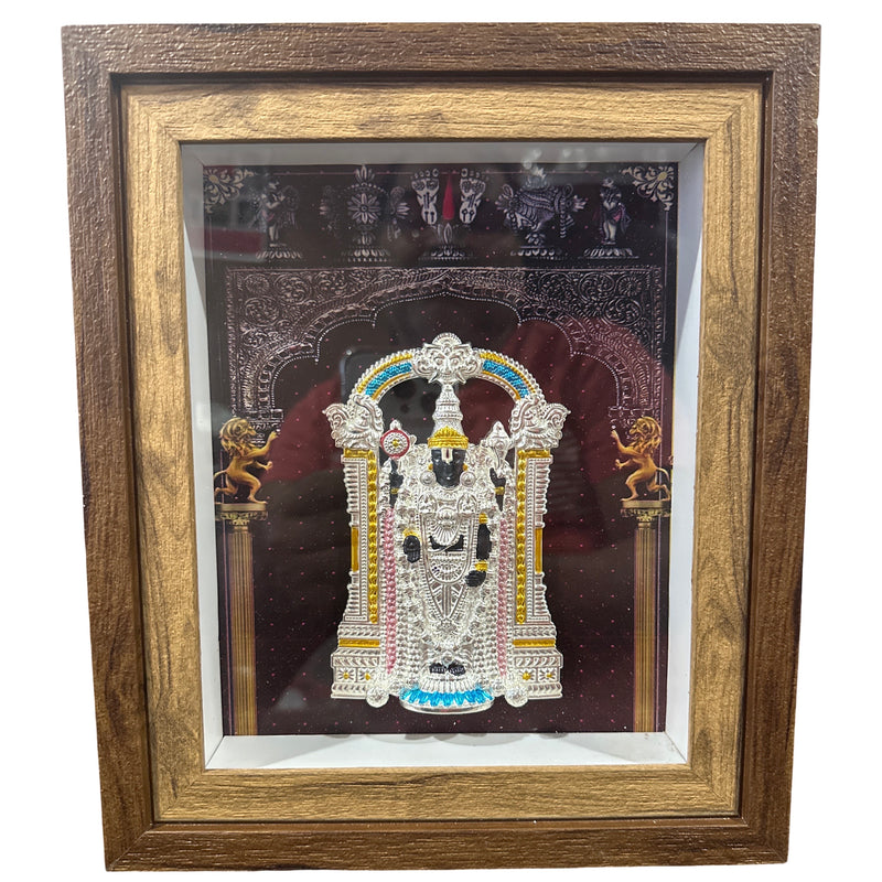 999 Pure Silver Balaji Mural – 11-inch Tall Frame