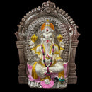 999 Pure Silver Lord Ganesha Mural – 11-inch Tall Frame