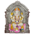 999 Pure Silver Lord Ganesha Mural – 11-inch Tall Frame