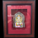 999 Pure Silver Lord Ganesha Mural – 11-inch Tall Frame