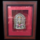 999 Pure Silver Lord Ganesha Mural – 11-inch Tall Frame