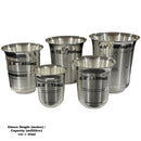 999 Pure Silver Hallmarked 250ml Glass & 150ml Bowl Set - 3.5-inch Set