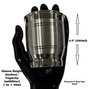 999 Pure Silver Hallmarked Designer Heavy Glass - Style