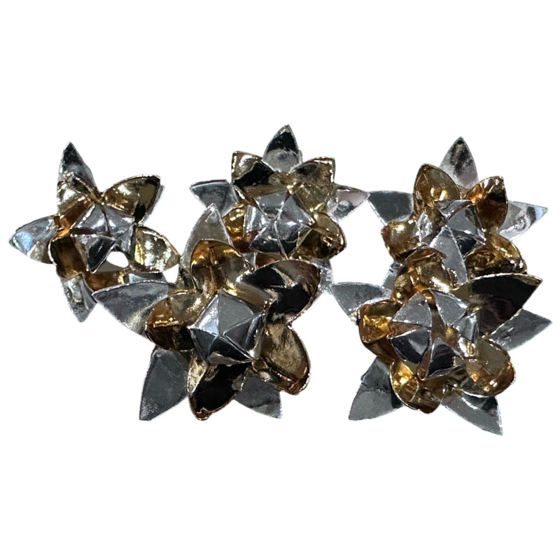 750 Silver Religious Golden Lotus Flower (Pack of 5 Flowers) Set