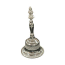 925 Sterling Silver Hallmarked Hanuman Handle Puja Bell - Style