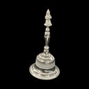925 Sterling Silver Hallmarked Hanuman Handle Puja Bell - Style