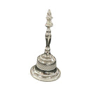 925 Sterling Silver Hallmarked Hanuman Handle Puja Bell - Style