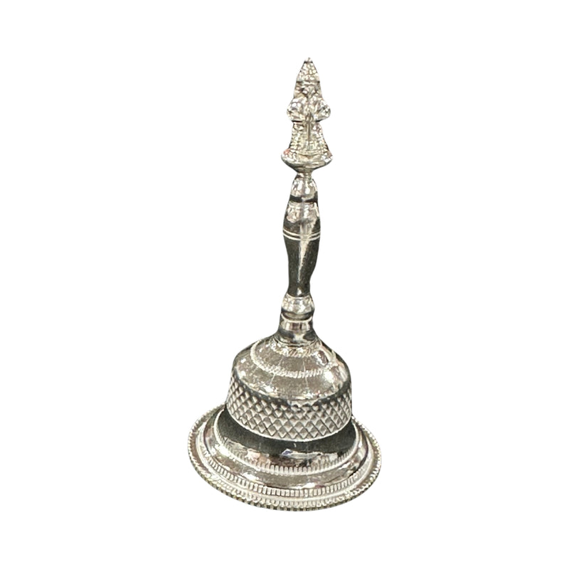925 Sterling Silver Hallmarked Hanuman Handle Puja Bell