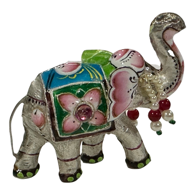 925 Sterling Silver handcrafted 2.5-inch long Meena Elephant