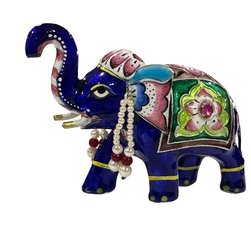925 Sterling Silver handcrafted 4.0-inch long Meena Elephant