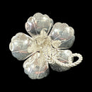 750 Silver Religious Hibiscus Flower Set (Pack of 5 Flowers)