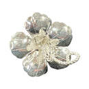 750 Silver Religious Hibiscus Flower Set (Pack of 5 Flowers)