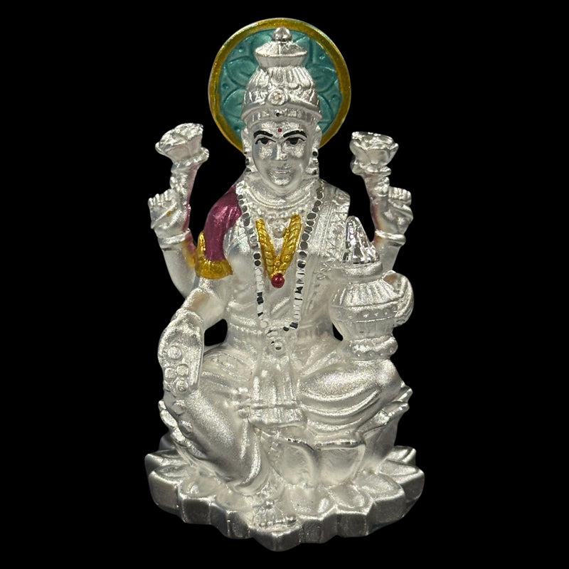 999 Pure Silver Lakshmi/Laxmi idol/Statue / Murti (Figurine