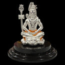 999 Pure Silver Lord Shiva Idol - 2.0-inch Tall Statue / Murti (Figurine