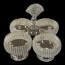 925 Sterling Silver Hallmarked 3.75x3.75 inch Kumkum / Puja bowls Four Pot Set  - 3.75x3.75x4 Style