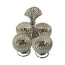 925 Sterling Silver Hallmarked 2.5x2.5 inch Kumkum / Puja bowls Four Pot Set  - 2.5x2.5x4 Style