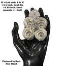 925 Sterling Silver Hallmarked 2.5x2.5 inch Kumkum / Puja bowls Four Pot Set  - 2.5x2.5x4 Style