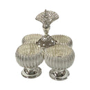 925 Sterling Silver Hallmarked 2.5x2.5 inch Kumkum / Puja bowls Four Pot Set  - 2.5x2.5x4 Style