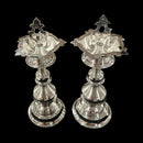 925 Sterling Silver Hallmarked Five Star Trishul Samai Set / Kuthu Vilakku Pair -Set