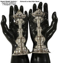 925 Sterling Silver Hallmarked Five Star Trishul Samai Set / Kuthu Vilakku Pair -Set