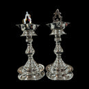 925 Sterling Silver Hallmarked Five Star / Trishul Samai (Diya) Set / Kuthu Vilakku Pair -Set