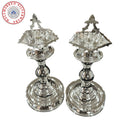 925 Sterling Silver Hallmarked Five Star / Trishul Samai (Diya) Set / Kuthu Vilakku Pair -Set