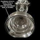 925 Sterling Silver Hallmarked Five Star / Trishul Samai (Diya) Set / Kuthu Vilakku Pair -Set