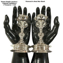 925 Sterling Silver Hallmarked Five Star / Trishul Samai (Diya) Set / Kuthu Vilakku Pair -Set