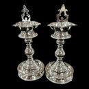 925 Sterling Silver Hallmarked Five Star / Trishul Samai (Diya) Set / Kuthu Vilakku Pair -Set