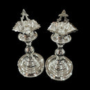 925 Sterling Silver Hallmarked Five Star / Trishul Samai (Diya) Set / Kuthu Vilakku Pair -Set