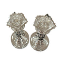 925 Sterling Silver Hallmarked Five Star / Trishul Samai (Diya) Set / Kuthu Vilakku Pair -Set
