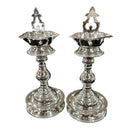925 Sterling Silver Hallmarked Five Star / Trishul Samai (Diya) Set / Kuthu Vilakku Pair -Set