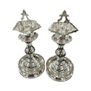 925 Sterling Silver Hallmarked Five Star / Trishul Samai (Diya) Set / Kuthu Vilakku Pair -Set