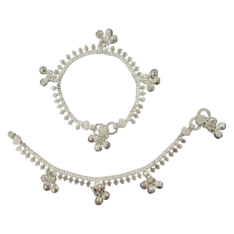 700 Silver Kids Traditional Club Anklet - Style
