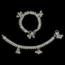 700 Silver Kids Traditional Meena Ball Anklet - Style
