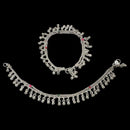 700 Silver Kids Traditional Designer Meena Anklet  - Style