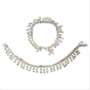 700 Silver Kids Traditional Designer Meena Anklet  - Style