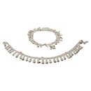 700 Silver Kids Traditional Designer Meena Anklet  - Style