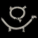 700 Silver Kids Traditional Designer Mango Anklet - Style